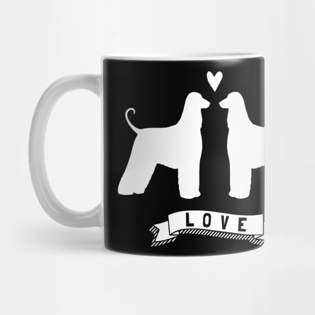 Afghan Hounds in Love by Coffee Squirrel